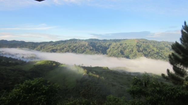 The river of clouds outside our bungalow this morning